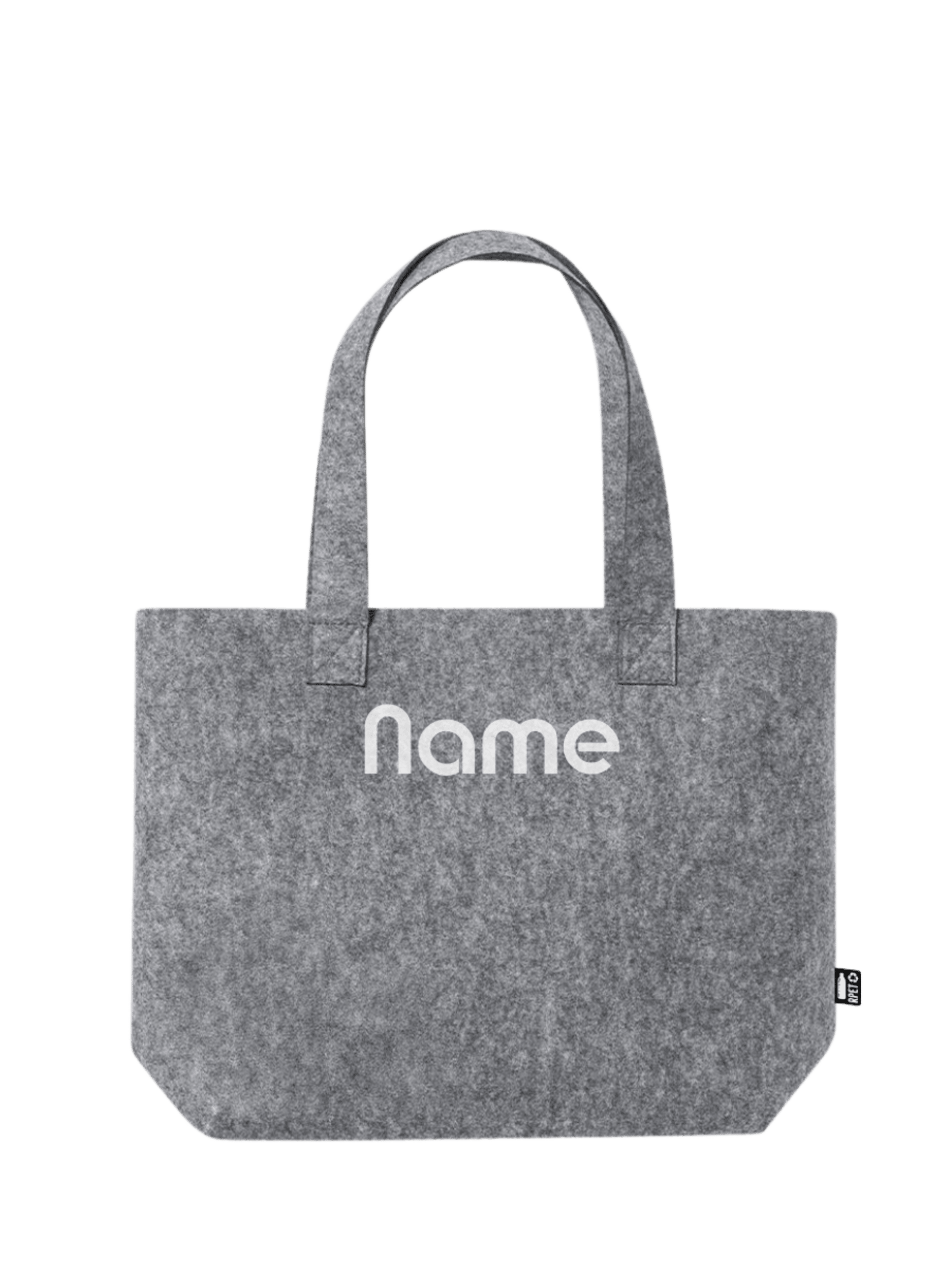 Bolsa fieltro rpet gris personalizada - 2