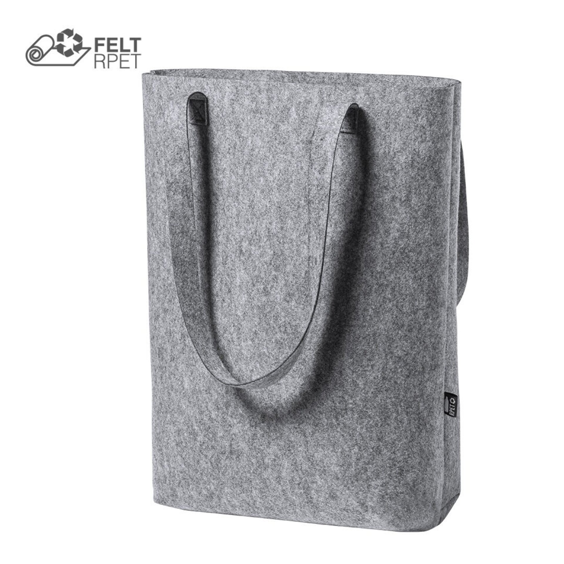 Bolsa grande fieltro rpet gris personalizada - 2